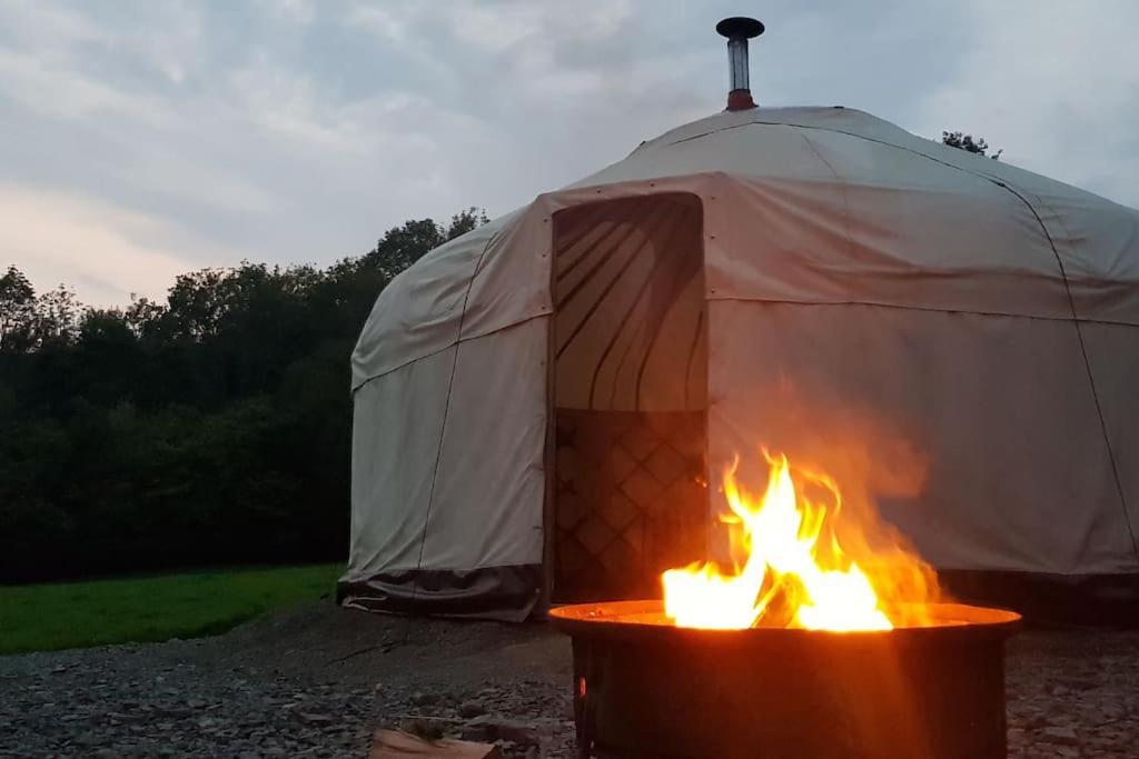 Bronfelen Yurt Hotell Cynghordy Exteriör bild